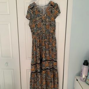 Floral American eagle floor length dress. Never worn.